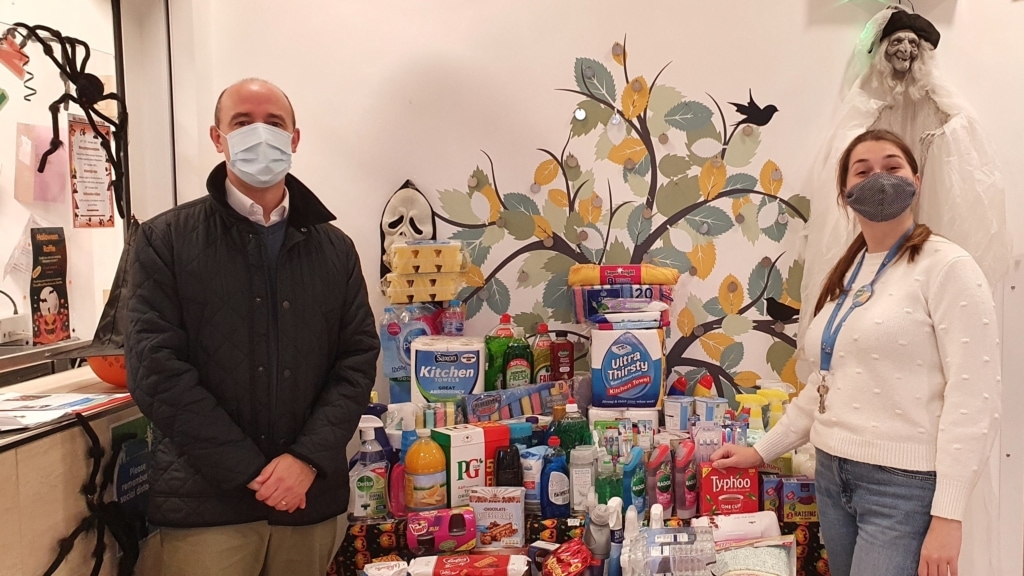 Steve Jones from Ballards LLP with the donated household goods at Ronald McDonald House in Birmingham